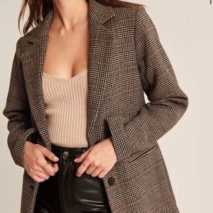 Abercrombie & Fitch Wool-Blend Blazer Coat
